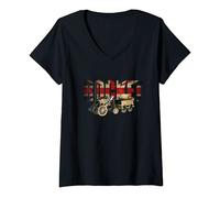 Womens Stephenson's Rocket Steam Train V-Neck T-Shirt