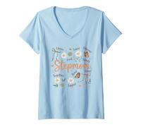 Women's Stepmom Chosen Loved Family Support Design V-Neck T-Shirt