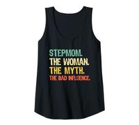 Womens Stepmom The Woman The Myth Bad Influence Step-Mom Retro Tank Top