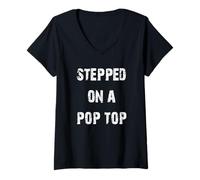 Womens Stepped on a Pop Top V-Neck T-Shirt
