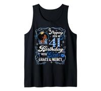 Womens Stepping Into My 41st Birthday With Grace & Faith Tank Top
