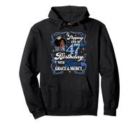 Womens Stepping Into My 47th Birthday With Grace & Faith Pullover Hoodie