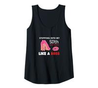 Womens Stepping into my 50th birthday Tank Top