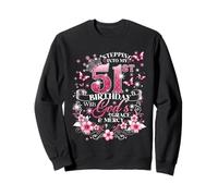 Womens Stepping Into My 51st Birthday With Grace & Faith Sweatshirt
