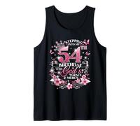 Womens Stepping Into My 54th Birthday with Grace & Faith Tank Top