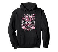 Womens Stepping Into My 57th Birthday With Grace & Faith Pullover Hoodie