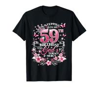 Womens Stepping Into My 59th Birthday with Grace & Faith T-Shirt