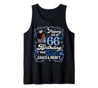 Womens Stepping Into My 66th Birthday With Grace & Faith Tank Top