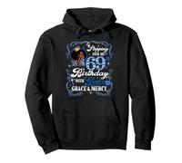Womens Stepping Into My 69th Birthday With Grace & Faith Pullover Hoodie