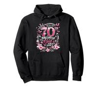 Womens Stepping Into My 70th Birthday With Grace & Faith Pullover Hoodie