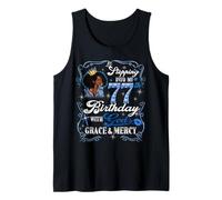 Womens Stepping Into My 77th Birthday With Grace & Faith Tank Top