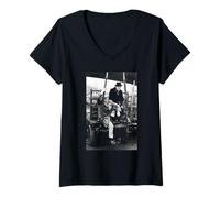 Womens Steptoe and Son Wilfrid Brambell & Harry Corbett On Set V-Neck T-Shirt