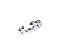 Women'S Sterling Silver Silver Simple Open Adjustable Rings, Retro Love Heart Thumb Band Finger Circlet Jewelry Gift for Her Girlfriend Wife Mom Birthday Festival
