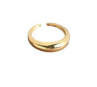 Women'S Sterling Silver Silver Simple Open Adjustable Rings, Smooth Curved Thumb Band Finger Circlet Jewelry Gift for Her Girlfriend Wife Mom Birthday Festival