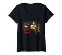 Womens Steve Martin Planes Trains and Automobiles by Michael Grecco V-Neck T-Shirt