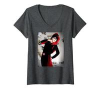 Womens Steve Strange Visage Lead Vocalist Chris Duffy Photography V-Neck T-Shirt