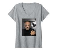 Womens Steven Spielberg Jurassic Park E.T. Director Michael Grecco V-Neck T-Shirt