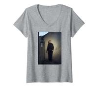 Womens Steven Spielberg Schindler's List Director by Michael Grecco V-Neck T-Shirt