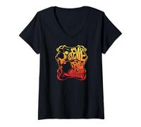 Womens Stevie Ray Vaughan - Psychedelic Blues Rock Musician V-Neck T-Shirt