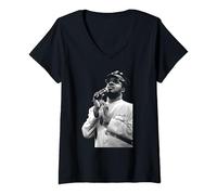 Womens Stevie Wonder Live In London 1986 By Stephen Wright V-Neck T-Shirt
