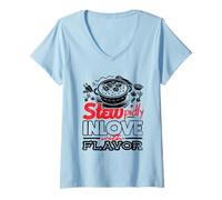Women's Stewpidly in Love with Flavor Beef Stew Meat Lover V-Neck T-Shirt