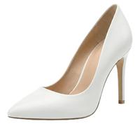Womens Stiletto High Heel Pointed Toe Pumps Ladies Wedding Bridal Occasion Heeled Clubbing Work Fashion Court Shoes Size 3-12 (White Matt, UK Footwear Size System, Adult, Women, Numeric, Medium, 8)