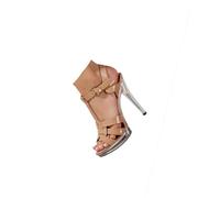 Women's Stiletto High Heel Sandals, Platform Dress Shoes for Women Bride Ladies in Wedding Bridal Party Homecoming,Nude,38