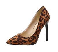 Womens Stiletto High Heel Shoes UK Clearance, Ladies Pointed Toe Pumps Leopard Print Court Shoes Work Smart Office Formal Shoes Wide Fit Lightweight Shoe Clubbing Party Wedding Bridal Sandals