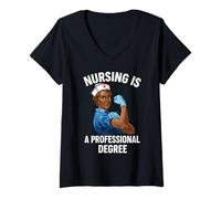 Womens Still a Nurse Still Professional Nurse Pride Nursery Degree V-Neck T-Shirt