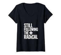 Womens Still Following The Radical Christian Cross V-Neck T-Shirt