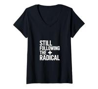 Womens Still Following The Radical Christian Faith Cross V-Neck T-Shirt