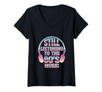 Womens Still Listening to the 80s Music V-Neck T-Shirt