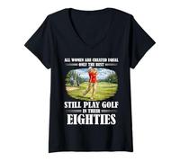 Women's Still Play Golf in Their Eighties Funny Golf V-Neck T-Shirt
