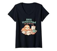 Womens Still Untouched (My To-Do List) Sloth Kawaii Lazy Animal V-Neck T-Shirt