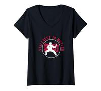 Women's Stillness in Motion Funny Chi Gong Exercises A Qigong Lover V-Neck T-Shirt