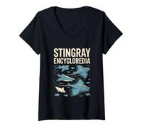 Womens Stingray Encyclopedia Types Chart V-Neck T-Shirt