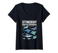 Womens Stingray Encyclopedia Types Chart V-Neck T-Shirt