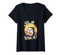 Womens Stir! It Up - Funny Cartoon Cocktail Glass Drink Design V-Neck T-Shirt
