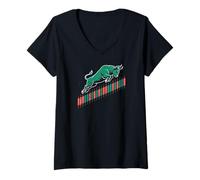Women's Stock Trading Bull Market Candlestick Chart Rise V-Neck T-Shirt