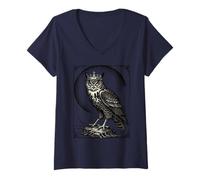 Women's Stolas Monarch of the Midnight Sky V-Neck T-Shirt