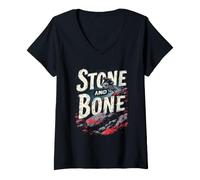 Women's Stone and Bone Mountain Biker Adventure V-Neck T-Shirt