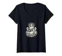 Women's Stone Cold Medusa Gorgon V-Neck T-Shirt