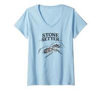 Women's Stone Setter Funny Wire Wrapping Jewelry Maker Shirt V-Neck T-Shirt