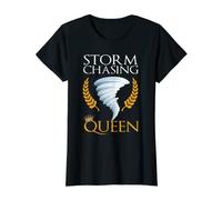 Womens Storm Chasing Queen Shirt Funny Tornado Storm Chaser T-Shirt