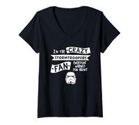 Women's Stormtrooper Helmet I'm The Crazy Fan Slogan V-Neck T-Shirt