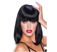 Womens Straight Black Cheerleader Wig