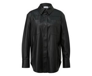 Women's Straight Cut Faux Leather Jacket COMMA Noir 38