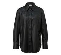 Women's Straight Cut Faux Leather Jacket COMMA Noir 40