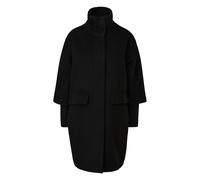 Women's Straight Cut High Collar Coat COMMA Noir 40