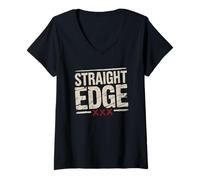 Womens Straight Edge Saying Quote for Straight Edger Lifestyle XXX V-Neck T-Shirt